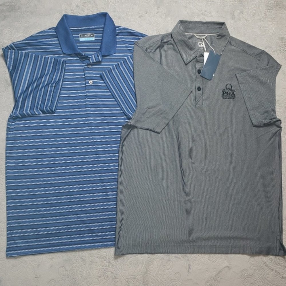 NWOT: 2 PGA Golf Polos Washed Once.